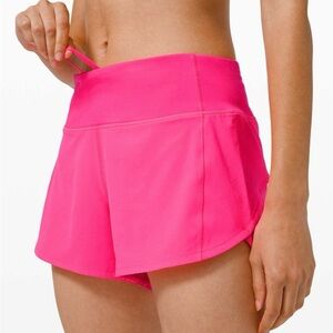 Lululemon Speed Up Shorts 4” Pink Highlight Size 2